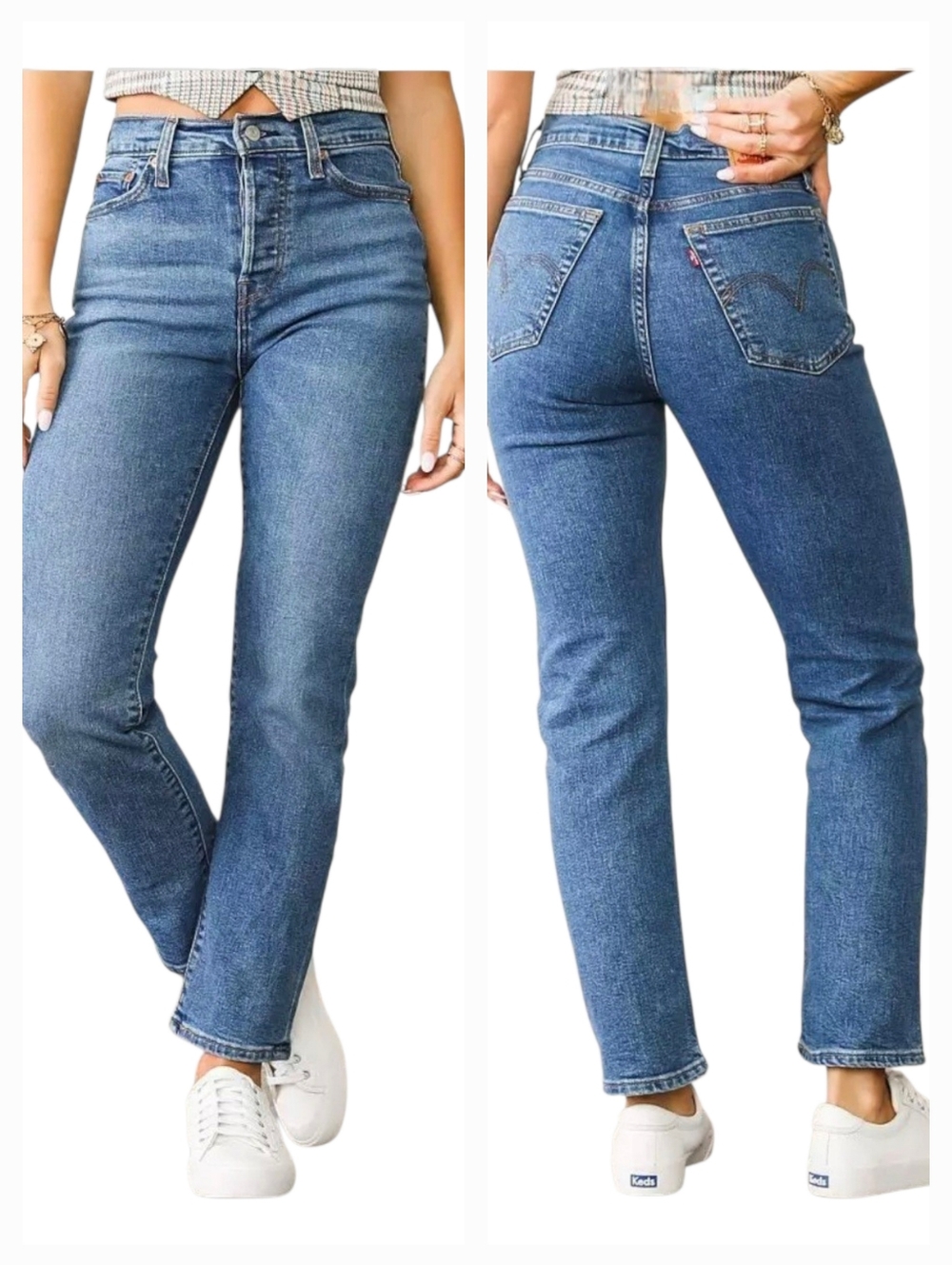 Levi's Wedgie Straight‎ High Rise Denim Jean Buttonfly
